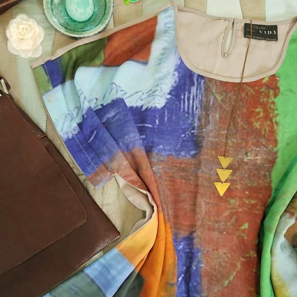 Shop Vida Tops - Art inspired XL light weight blouse by Vida